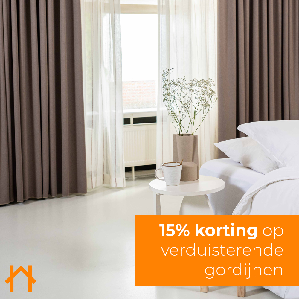 ACTIE - 15% korting op verduisterende gordijnenÂ 
